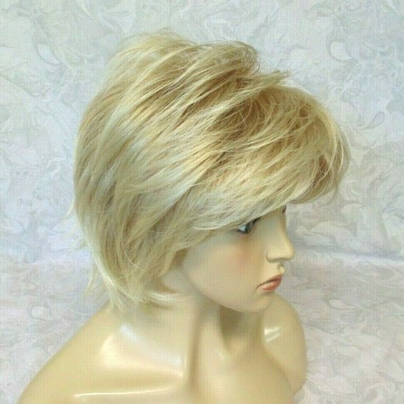 NEW Short Light  Blonde Stylish Flip Up Wig main image 9